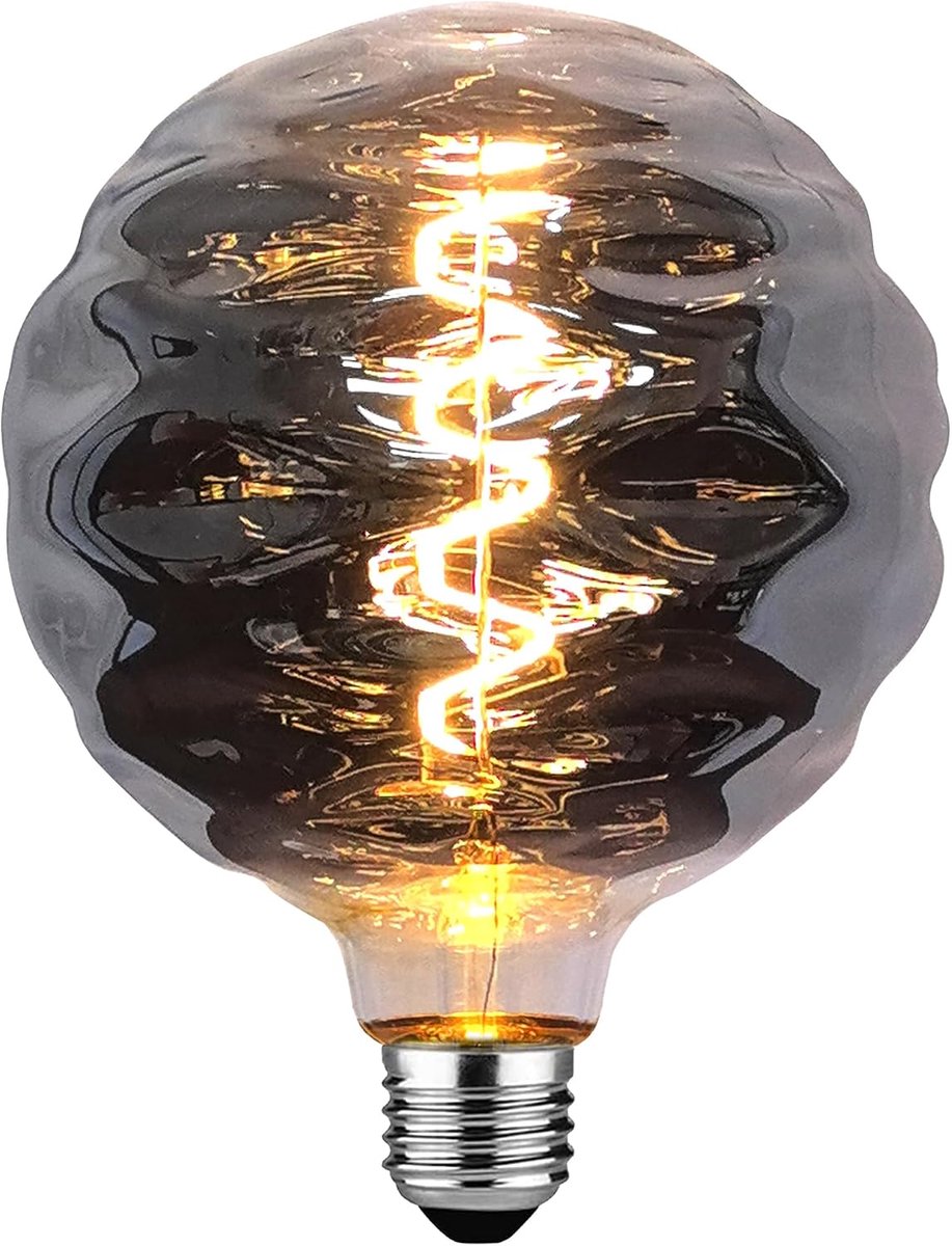Vintage Gloeilamp E27, E27 LED Vintage Dimbaar 4W Retro LED Lamp Decoratieve Antieke Gloeilamp Ideaal voor Nostalgie en Retro Verlichting in de Home Café Bar - G150 - Grijs(BT2)