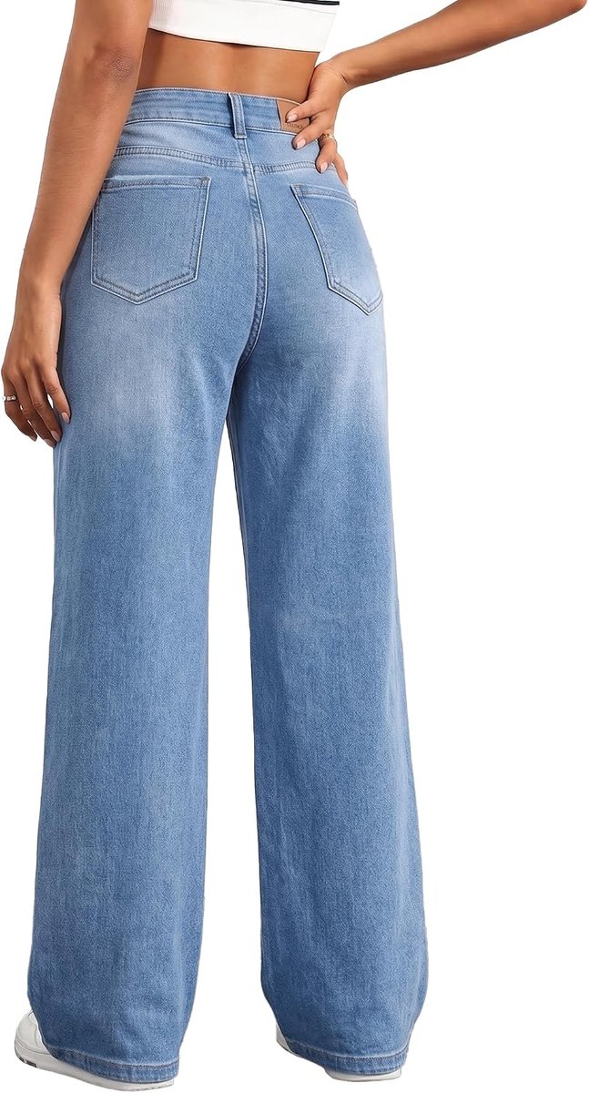 Jeans Women's Baggy Mid Waist Denim Pants Y2K Boyfriends