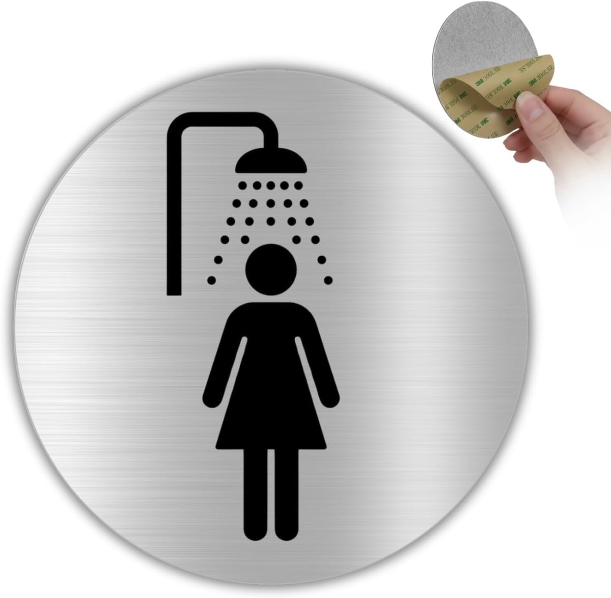 Dames - Ø 10 cm - Aluminium - Vrouwendouche Aanduiding