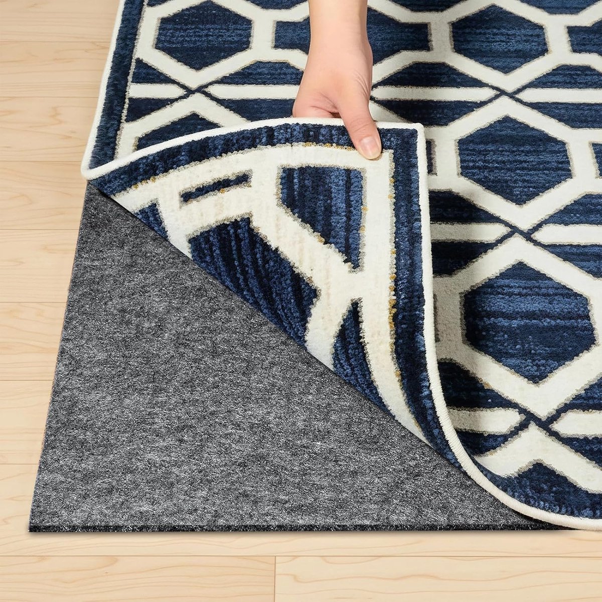 Viltonderlegger voor tapijt met antislip, 60x150cm rubberen achterkant tapijonderlegger, onder vloerkleden beschermende gekussende pads, tapijt naar tapijt grijper voor hardhouten vloeren, houd