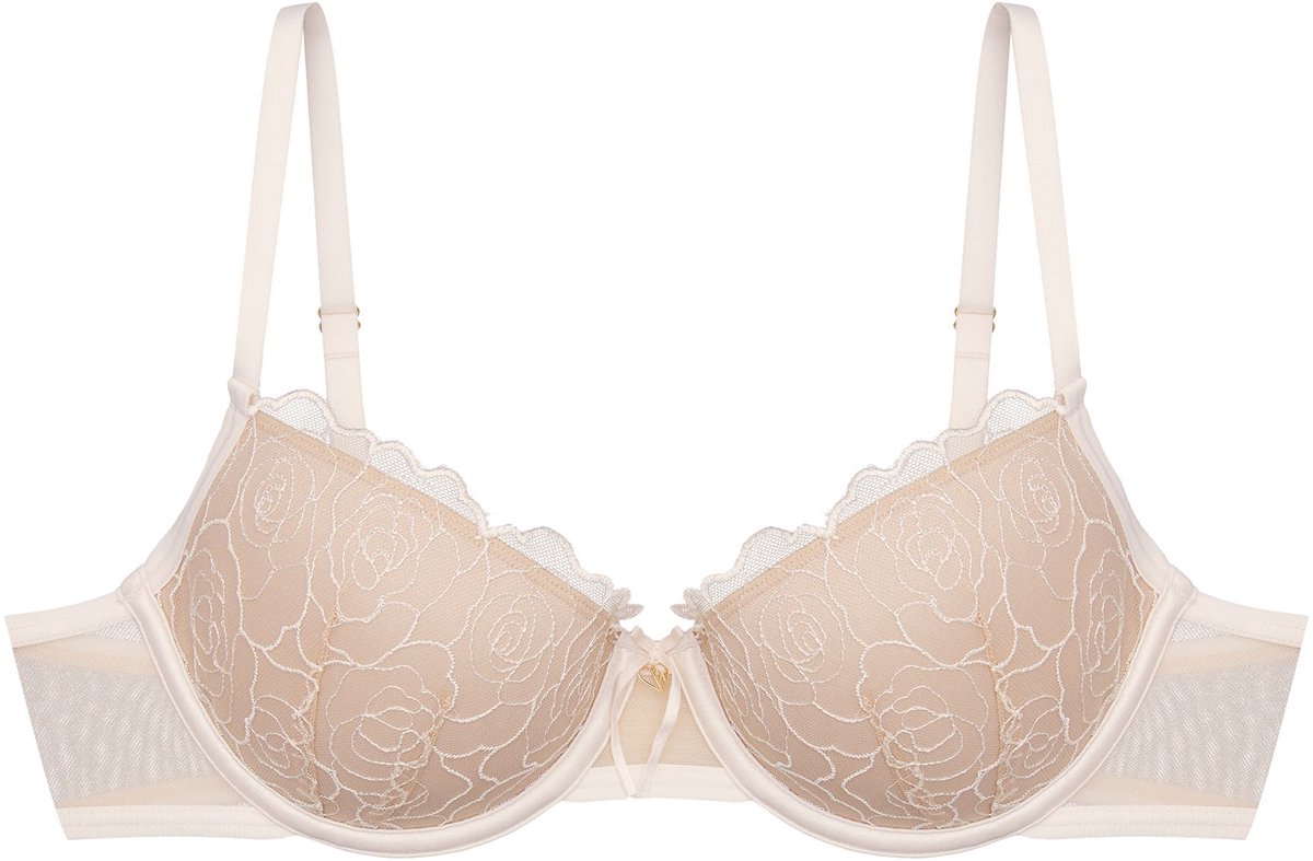 ESOTIQ Batty - Push-upbeha - Crèmekleurig - Kant - Uitneembare pads