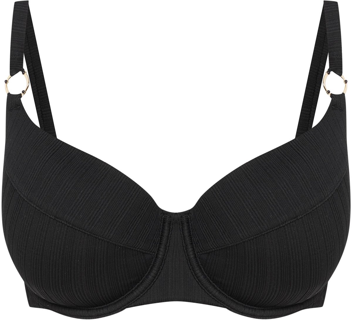 ESOTIQ Pearl - Verstevigde bikinitop - Zwart - Beugel Zwart;Goud