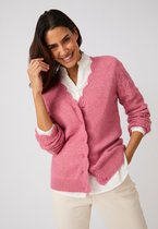 Damart - Opengewerkt gilet, haakeffect, mix van wol en alpaca - Dames - Roze - L