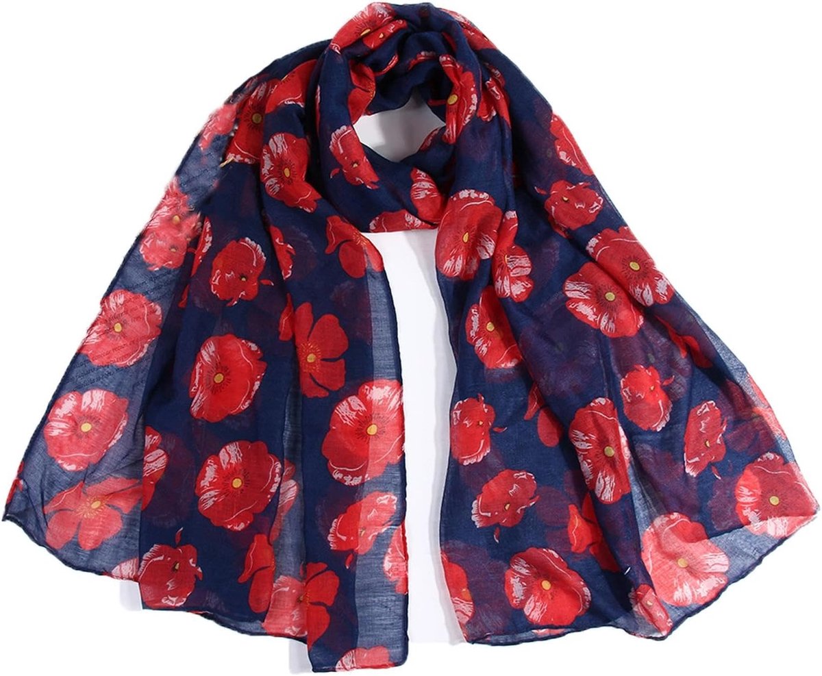 Sjaal met geborduurde bloemen zijden sjaal retro design elegante halsdoek met bloemen