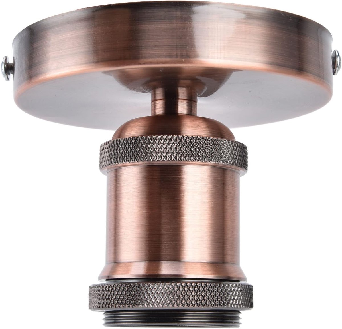 E26 E27 Lamphouder, Plafondlamphouder Vintage E26 E27 Lamphouder Plafondlamphouder met Accessoires voor Keuken Slaapkamer Woonkamer 100‑240V (rode patine)