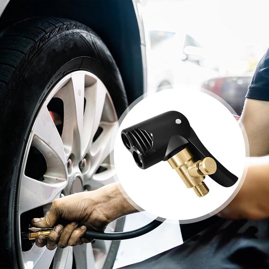 Auto Ventiel Adapter - Autopomp - Ventiel verlengstuk - Geschikt voor campers, auto's, fietsen, aanhangers en transportvoertuigen - 16 cm - met Luchtslang — afbeelding 4