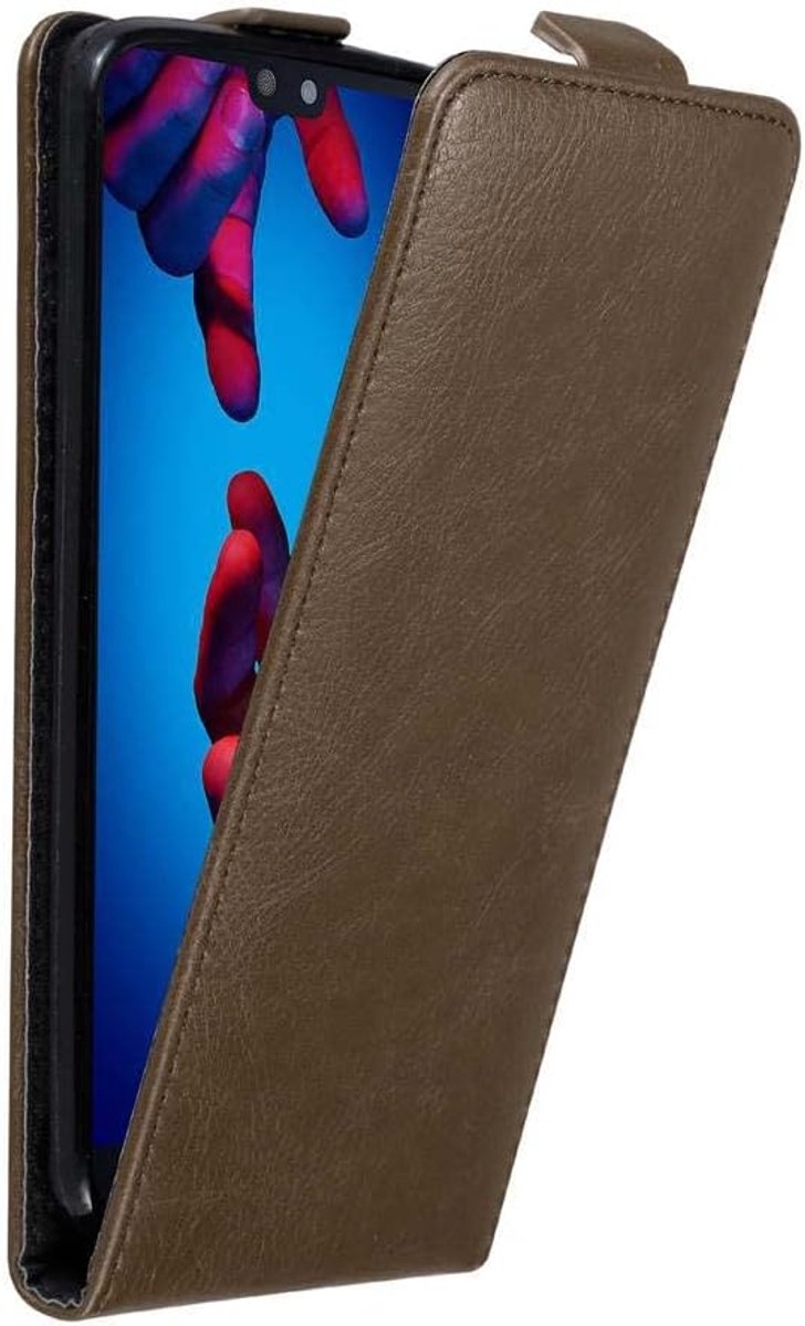 Hoes compatibel met Huawei P20 in KOFFIE BRUIN - Beschermende hoes in flip design met magnetische sluiting