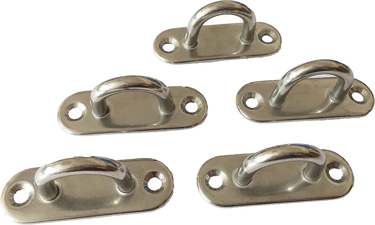 Oogplaat ovaal/smal roestvrij staal V4A 5 stuks