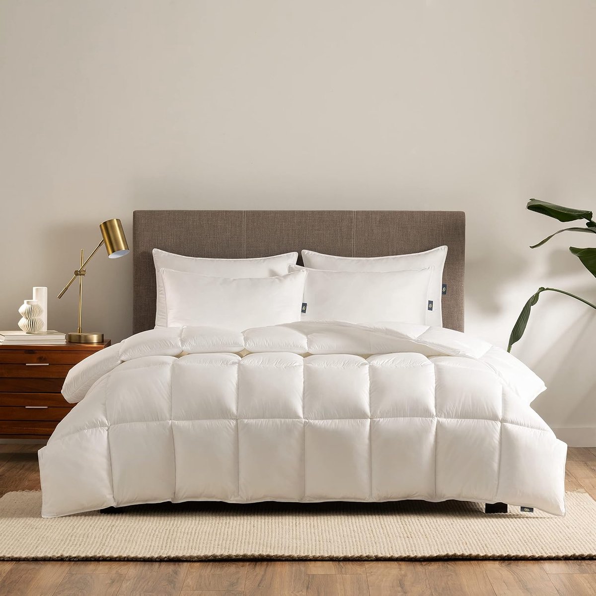 Dekbed van polyester microvezel, wit, 244 x 234 cm