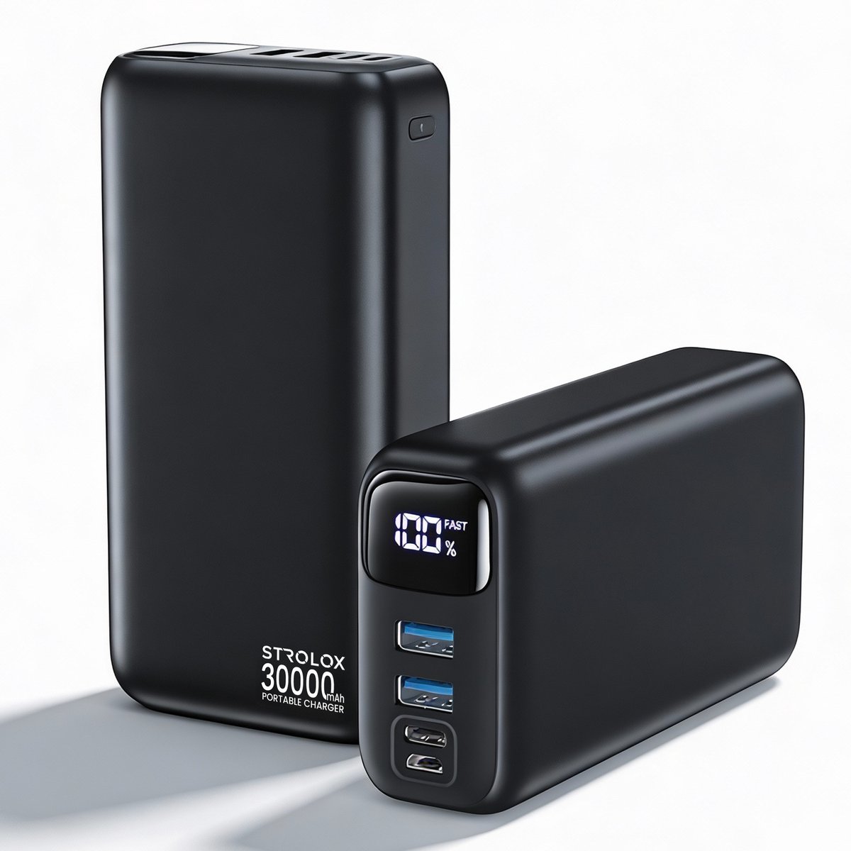 Strolox Powerbank - 30000 mAh - 22.5W Snellader - Powerbanks - Snellader - Noodpakket - inclusief USB-A en USB-C kabel