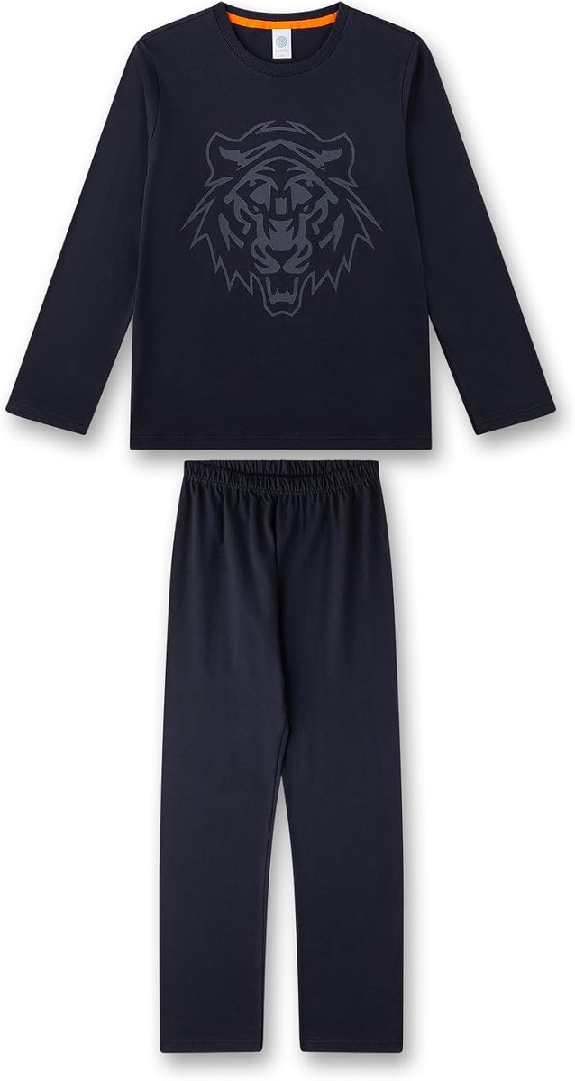 Jongenspyjama lang donkerblauw | Hoogwaardige en comfortabele katoenen pyjama voor jongens. Pyjamaset voor jongens