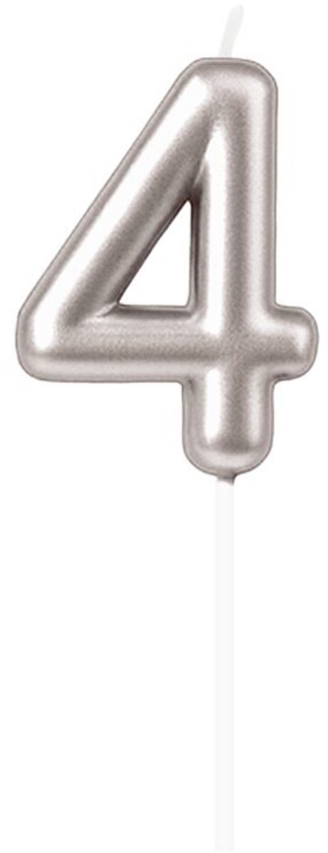 Cijferkaars 4 zilver