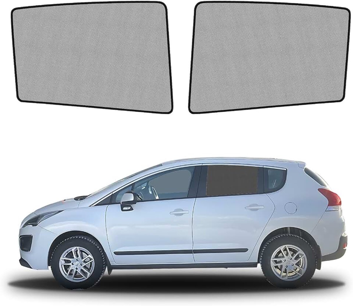 Zijruiten voor Peugeot 3008 (geïmporteerd model) 2016, zonneschermen voor achterste zijruiten, ademend, uv-bescherming en warmte-isolatie