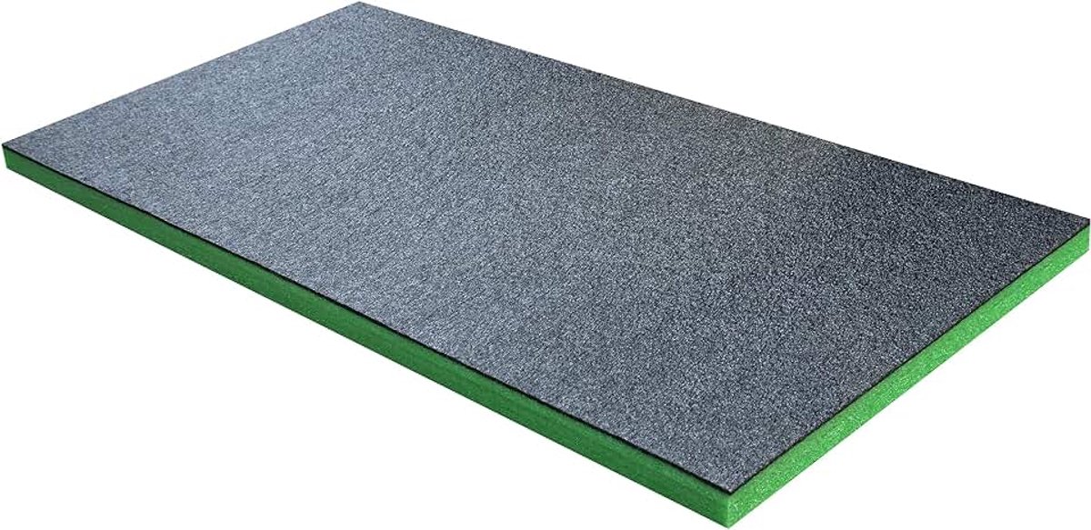 Shadow Foam Middelgrote plaat - schuim voor gereedschapskistorganisatie - 1000 mm x 500 mm - DIY Cut & Peel schuimvel voor gereedschapskisten en gereedschapsopslagsystemen - ladeorganizer - groen