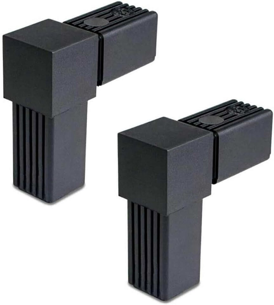 Verbindingsstuk voor buizen, vierkant, rechthoekig, 2 wegen, voor legplanken, 20 mm x 1,5 mm