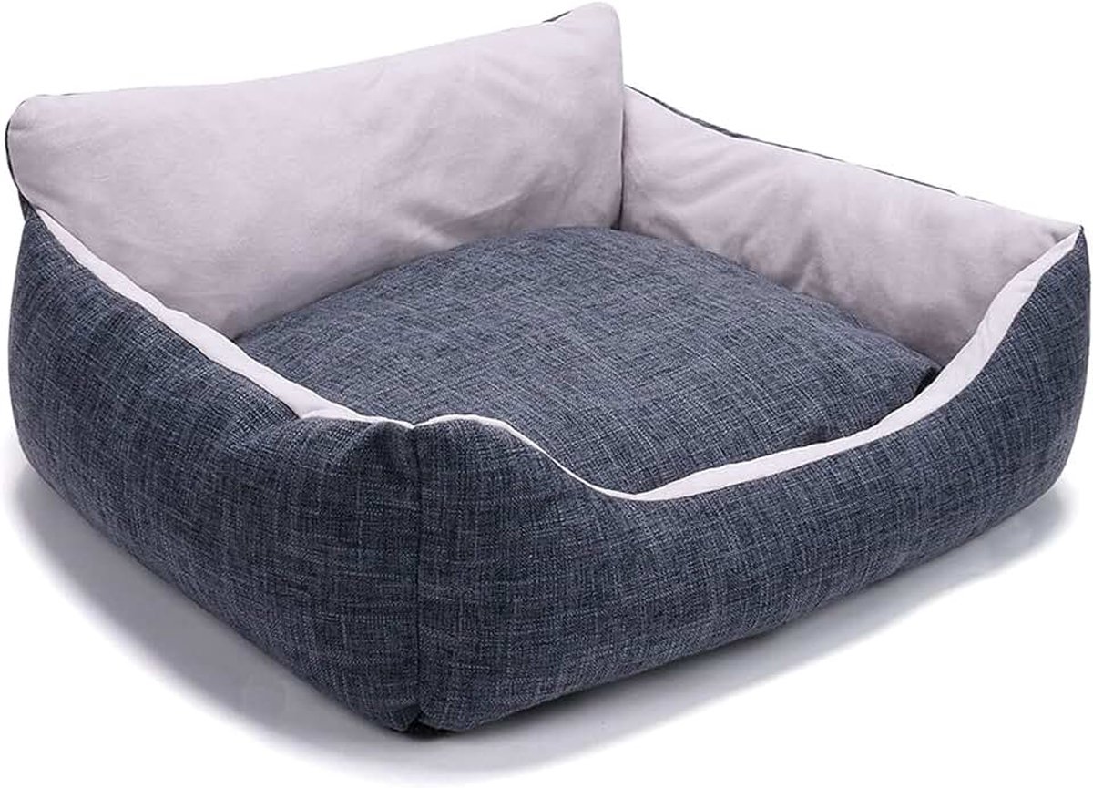 Hondenbakvulling pluche winterdierenbakvulling, hondenmand voor kleine en middelgrote honden, kattenmand voor katten en kleine honden,Blue,2