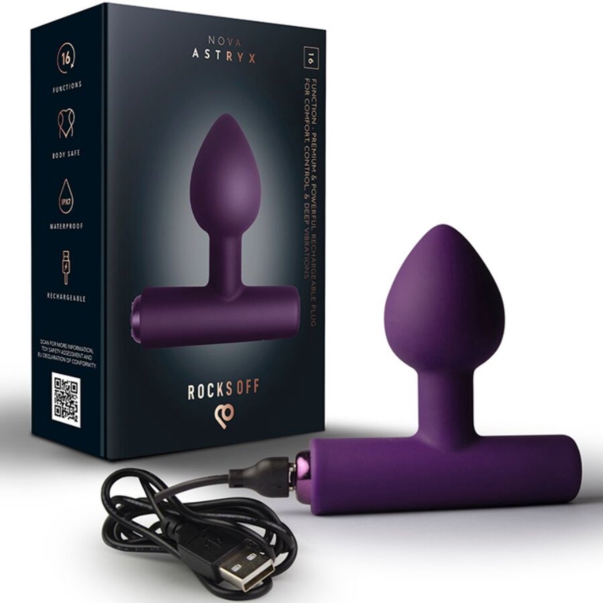 Rocks-off - Nova Astryx - Discrete Prostaatvibrator - Paars