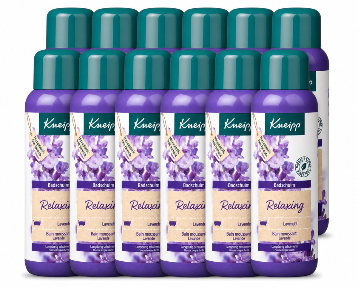 12 x Kneipp - Badschuim - Lavendel - Bloemige geur - 400 ml - Voordeelverpakking - 12 stuks