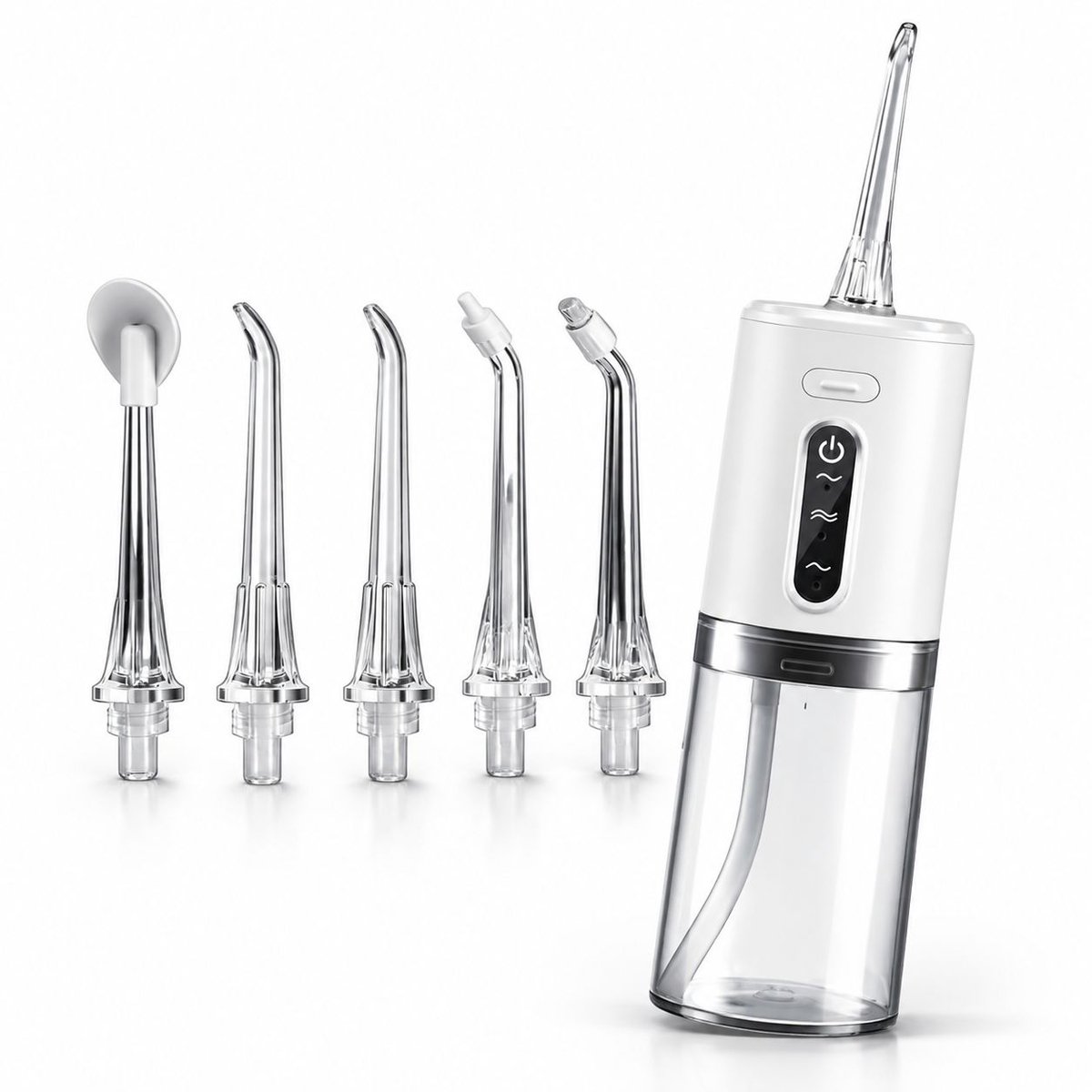 VHV - Waterflosser draadloos - Monddouche elektrisch - Flosapparaat - Tandsteen verwijderaar - 300 ml - 5 Opzetstukjes - Waterpulstechnologie - Waterdicht IPX7