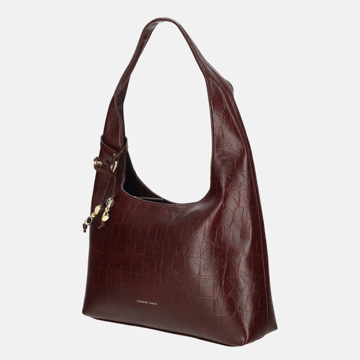 Laurent David Lauren buideltas croco bordeaux