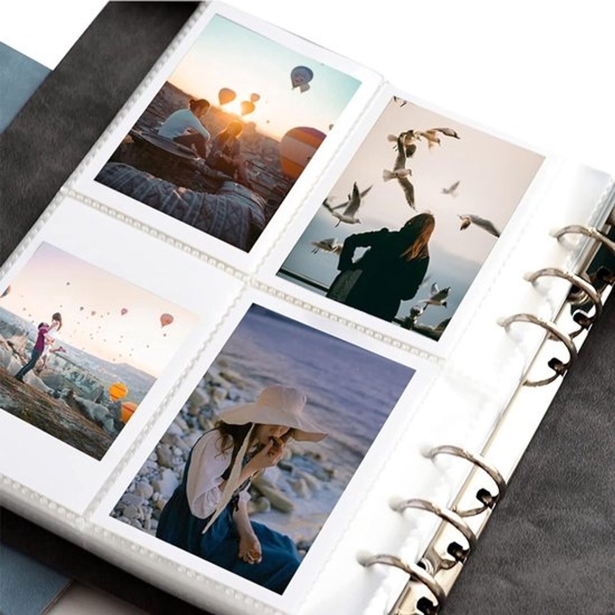 Mini Fotoalbum - 200 Pockets van PU Leer voor Instant Camera's, Kleurrijk en Compact voor Polaroid en Mini Evo Foto's