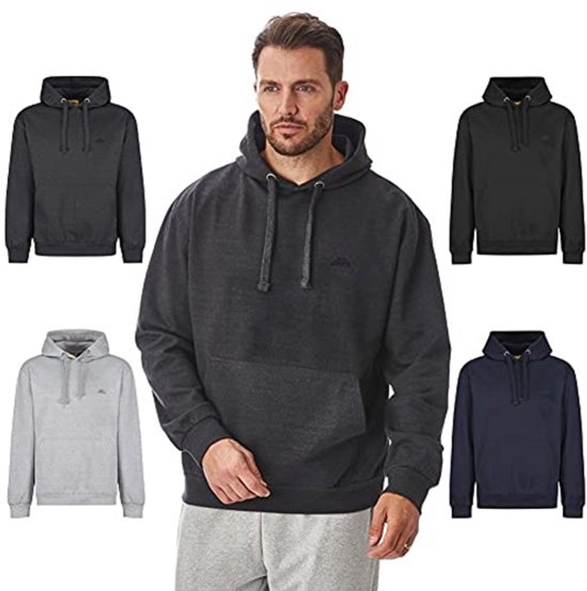 Heren Fleece Capuchontrui van Gerecycled Katoen - Eco-vriendelijk en Comfortabel