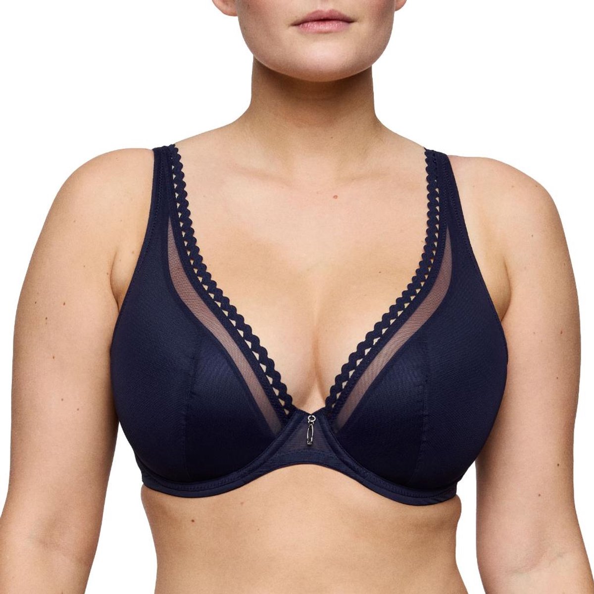 PrimaDonna Twist Wowgirl Plunge Bh Halve Mousse Cups 0142604 Evening Blue - maat EU 65E / FR Blauw
