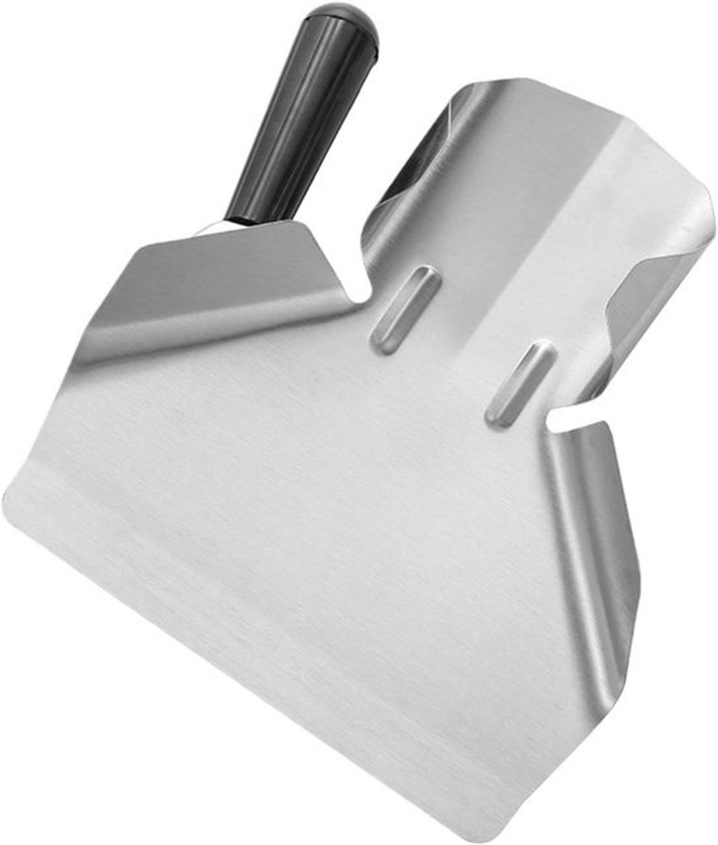 Frietschep - RVS - Frites Patat Afvulschep - Franse frituurschep met enkele handgreep - Multifunctionele keuken - Voor snacks, snoep, noten - Zilver