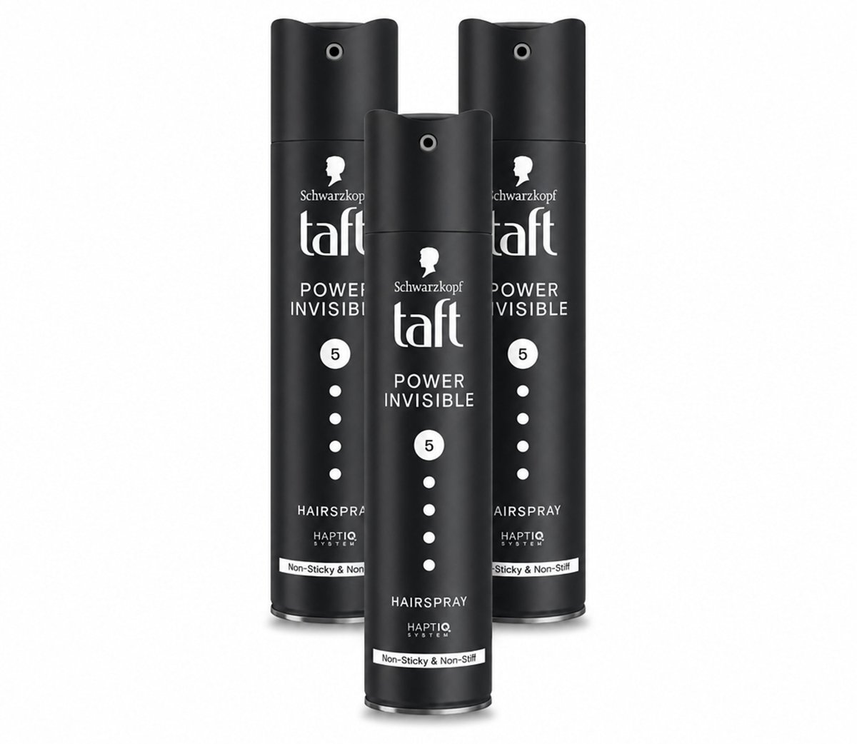 3 x Taft - Power Invisible 5 - Haarspray - Onzichtbare hold - 250 ml - Voordeelverpakking - 3 stuks