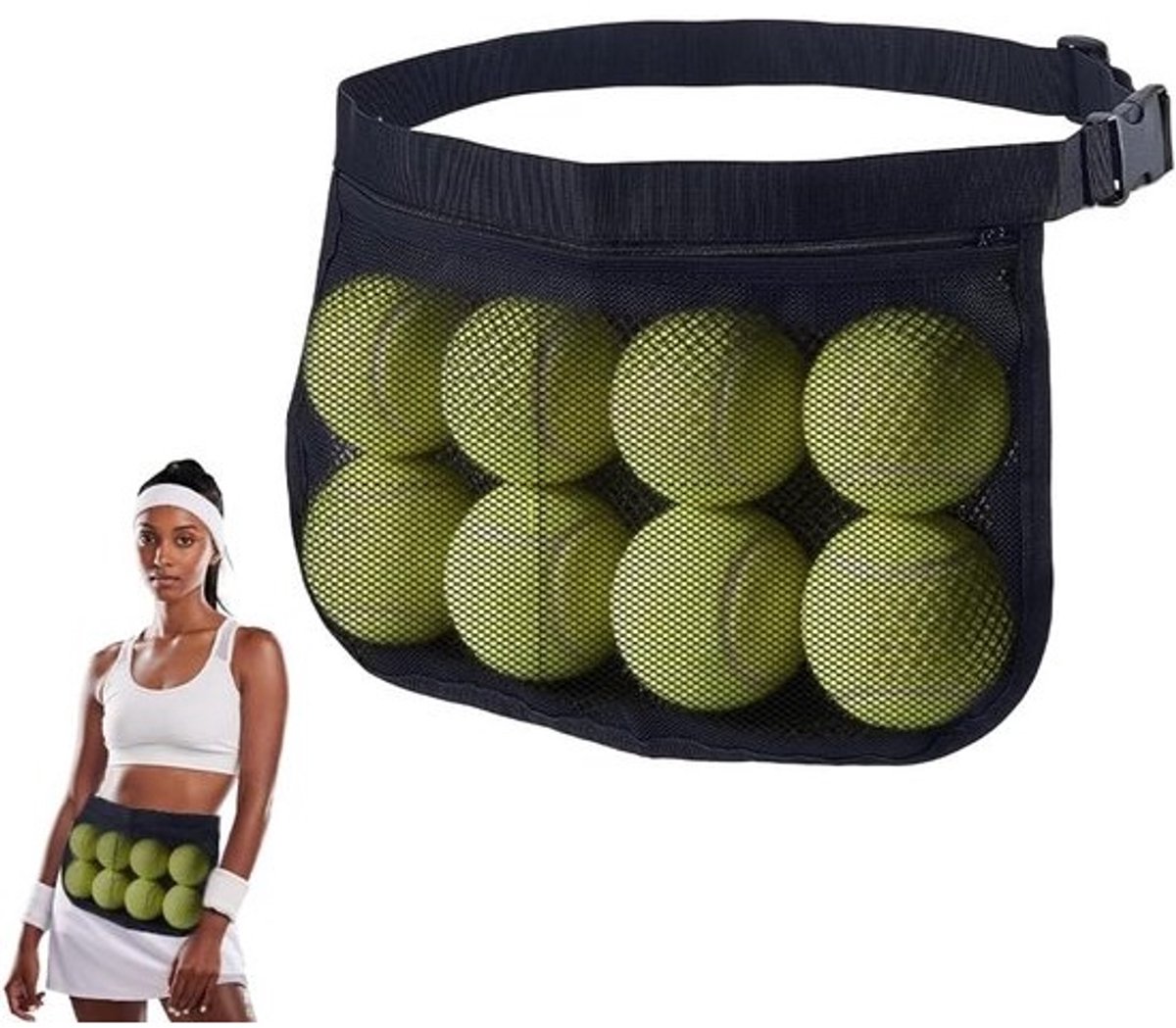 Tennisbal en Pickleball Band Houder - Taille Zakje voor Tennis Opslag, Ideaal voor Sporters en Atleten