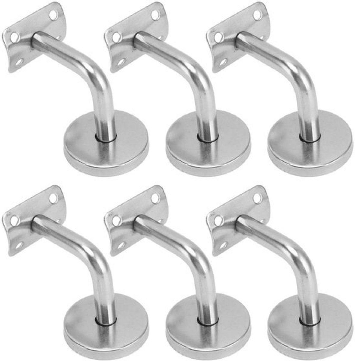 Dailygoods - Leuningbeugel 304 roestvrij staal - Muurbevestiging - Trapleuningondersteuning - Hoge stabiliteit - Sterk draagvermogen - Voor binnen/buiten