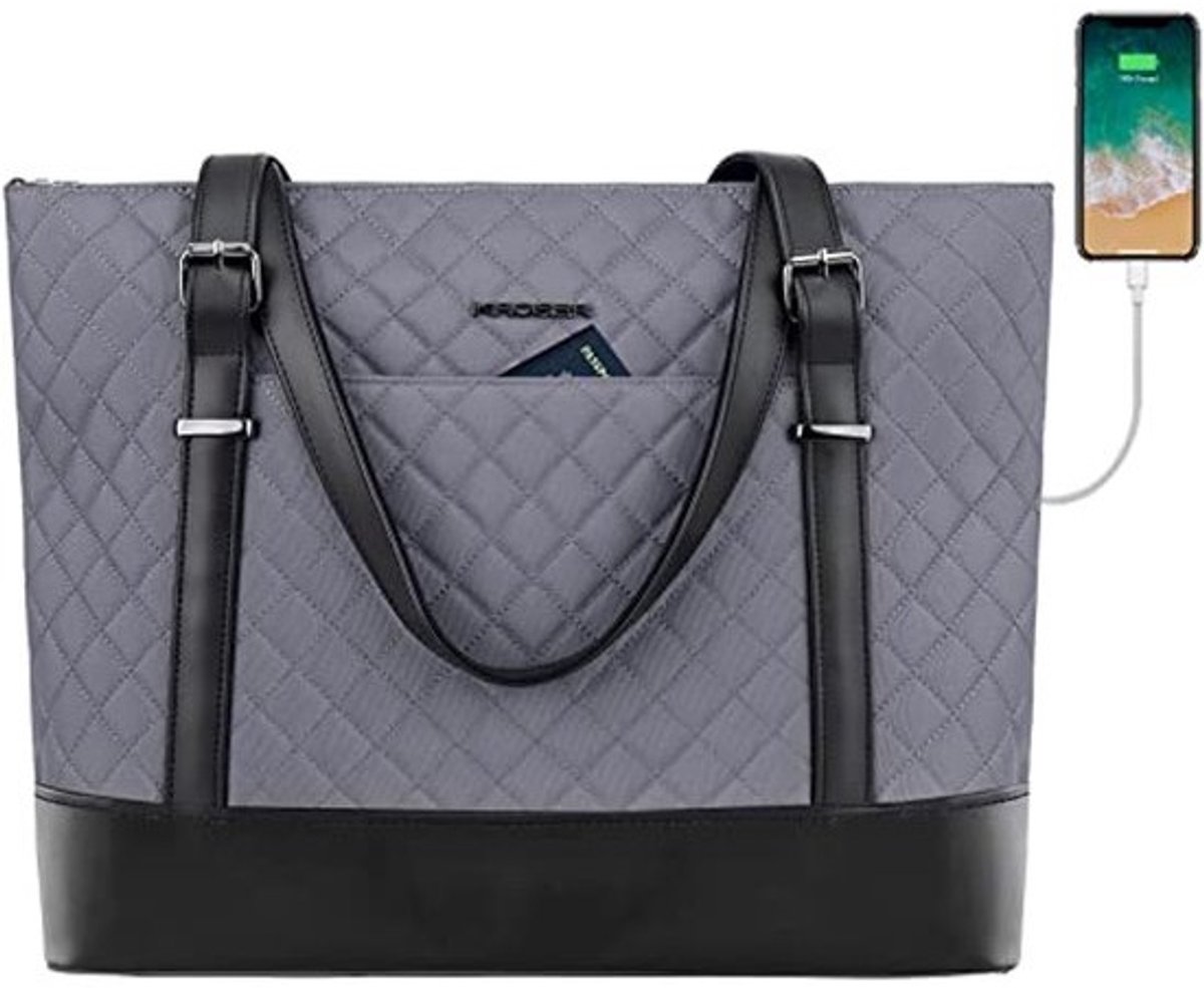 Stijlvolle Waterdichte Laptoptas voor 15.6 inch - Multifunctionele Schoudertas voor Werk, School en Reizen
