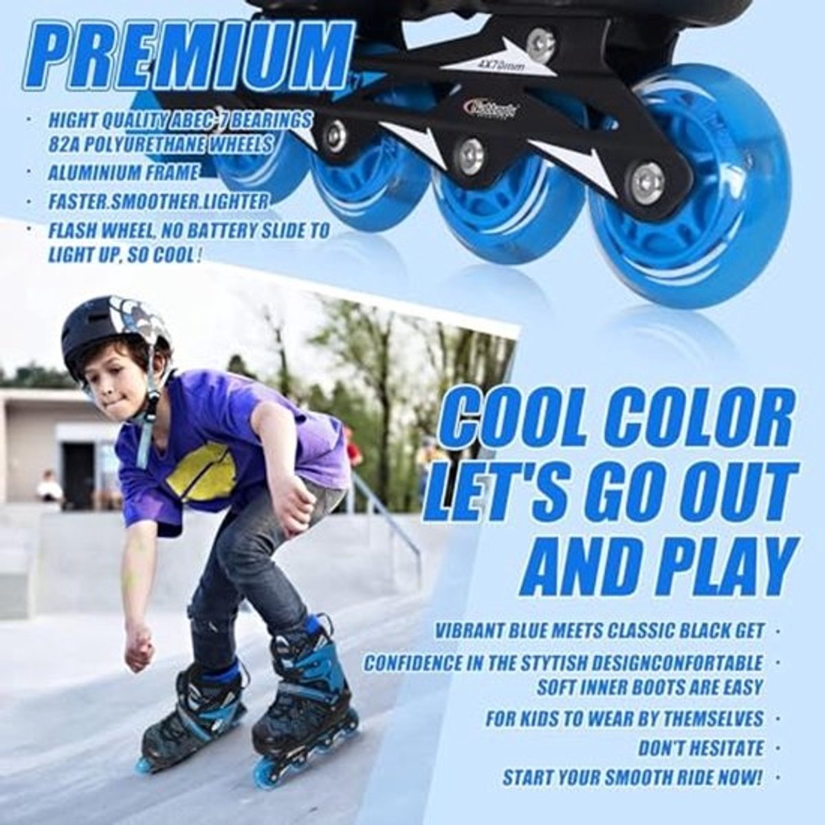 Verstelbare Inline Skates voor Kinderen met Verlichte Wielen