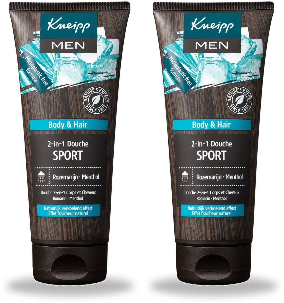 2 x Kneipp - Sport Douche 2‑in‑1 - Men - 200 ml - Voordeelverpakking - 2 stuks