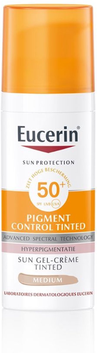 Bol.com Eucerin Sun Pigment Control Medium Tinted Zonnebrand Gezicht - SPF 50+ - Zonbescherming - 50 ml aanbieding