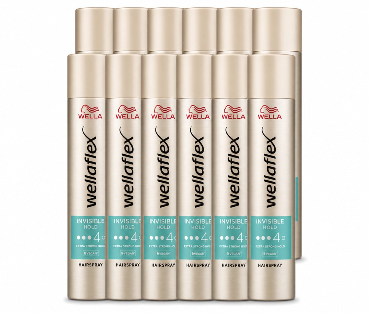 12 x Wella – Flex Invisible Hold – Haarspray Extra Strong – 250 ml - Voordeelverpakking - 12 stuks