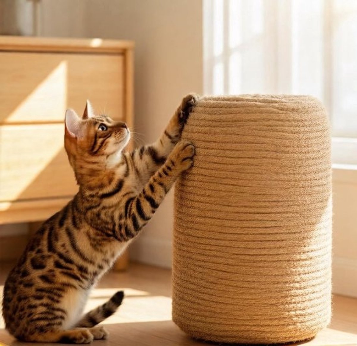 SnelShoppen - 100 m Natuurlijk Sisal Touw voor Krabpaal - 8 mm - Vervanging en DIY