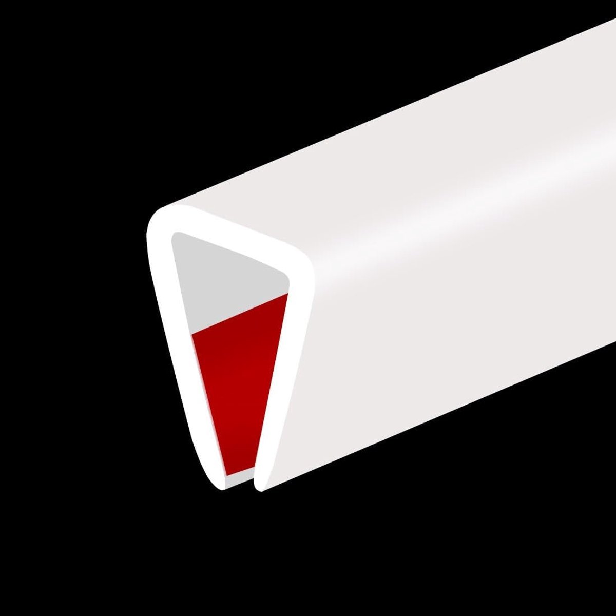 Randafwerking, flexibele babybestendige randafwerking voor scherpe rand, 8 mm U-kanaalrandbeschermer, zelfklevende randbeschermers voor multiplex, glas, flexglas, 6 m, wit