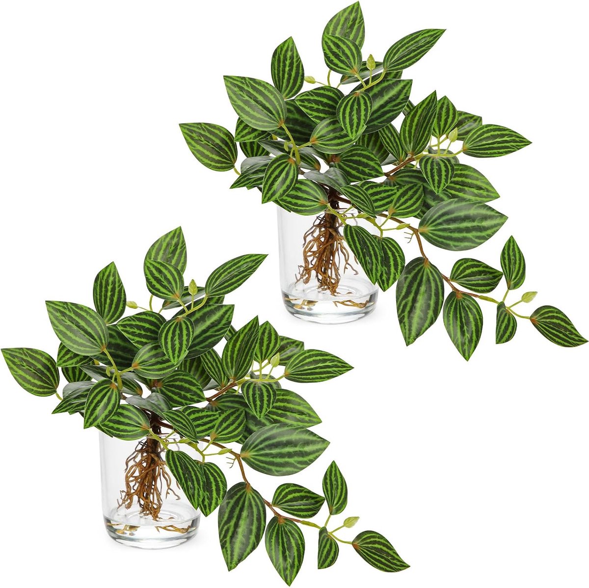 Kunstplanten in glazen vaas, kunstplanten zoals echte watermeloen, kunstplanten voor bruiloft, binnen, huis, kantoor, tafel, vaas, decoratie