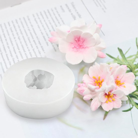 3D kersenbloesem siliconen vorm doe-het-zelf kaarsen zeep epoxyhars gietvorm bouwset bloemvorm handwerk knutselen thuis — afbeelding 4