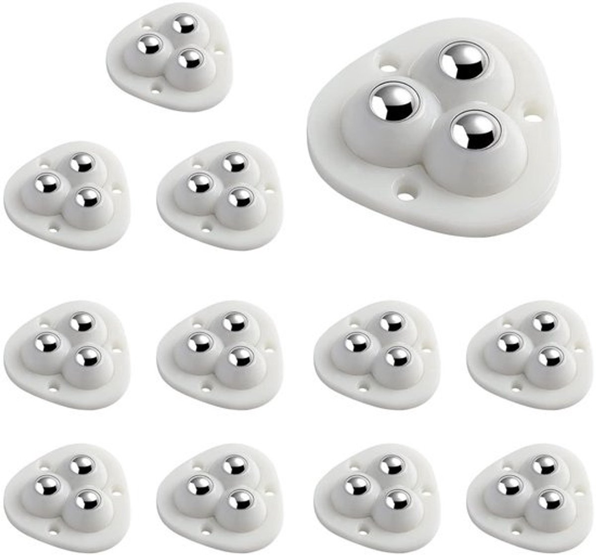 Zelfklevende Ball Rollers voor Meubels - 12 Stuks - 360 Graden Rotatie - Ideaal voor Kleine Meubels en DIY Projecten