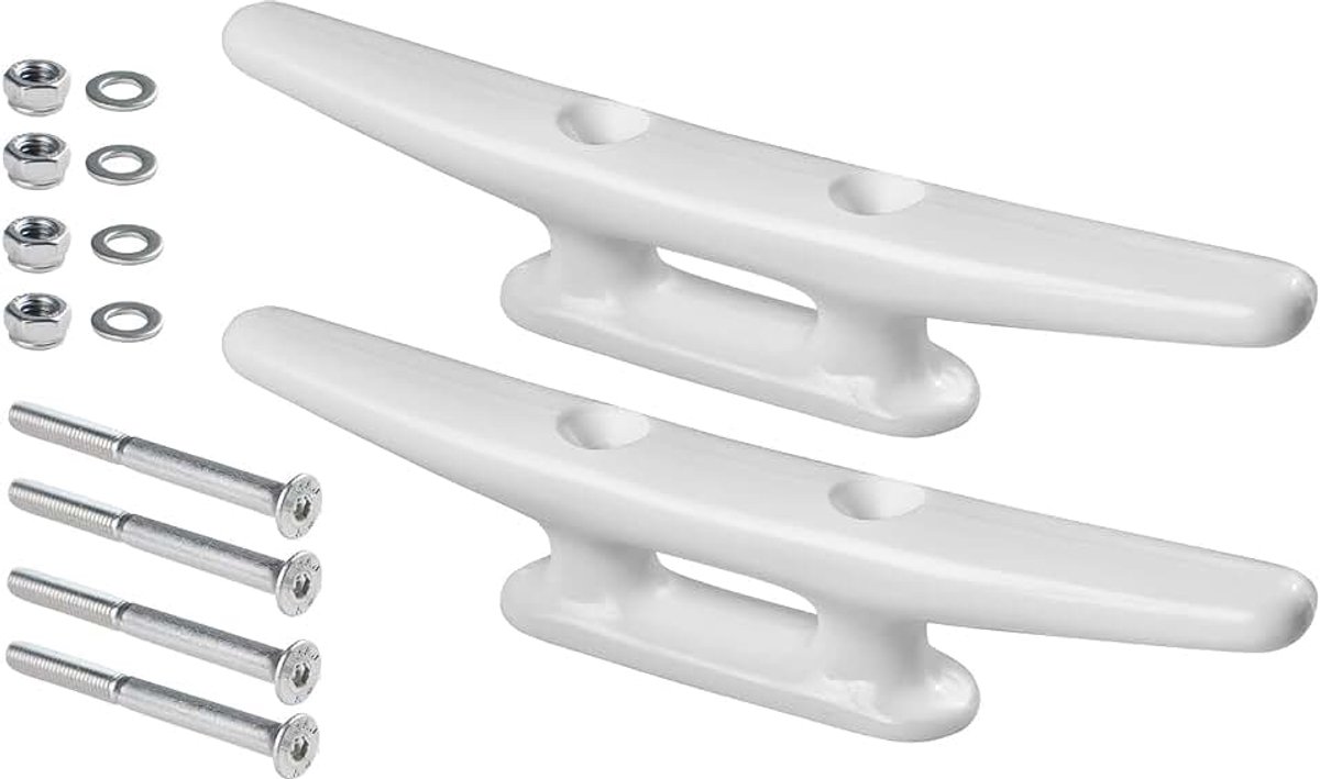 2 nylonlampen in zwart of wit, verschillende maten, incl. V4A-schroeven