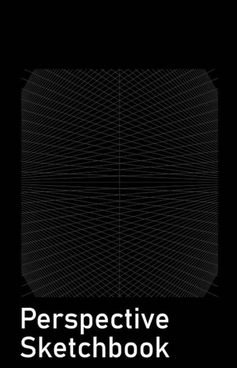 Perspective Sketchbook, 8.5"x5.5" (half-letter) 104 pages, Registration Black, Softcover, 2-point Two-point Perspective Notebook: GUIDELINES: Sketchbooks for Architects + Designers