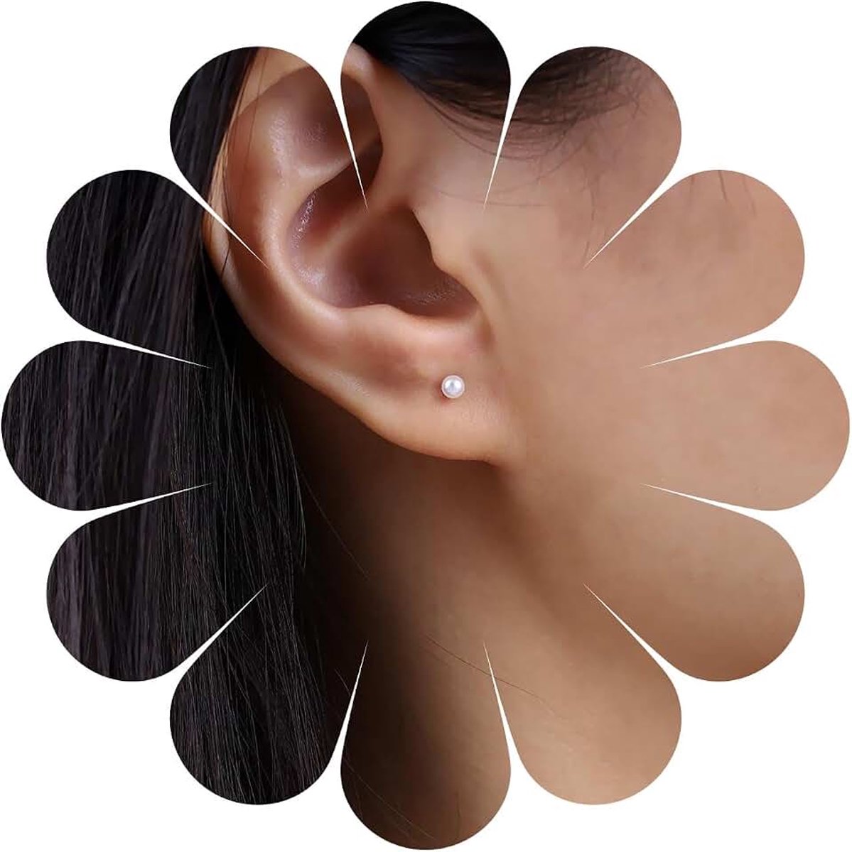 Kleine parel oorbellen zilver kleine parel oorbellen zoetwaterparels oorbellen schattige mini minimalistische oorbellen sieraden voor vrouwen en meisjes (kleiner)