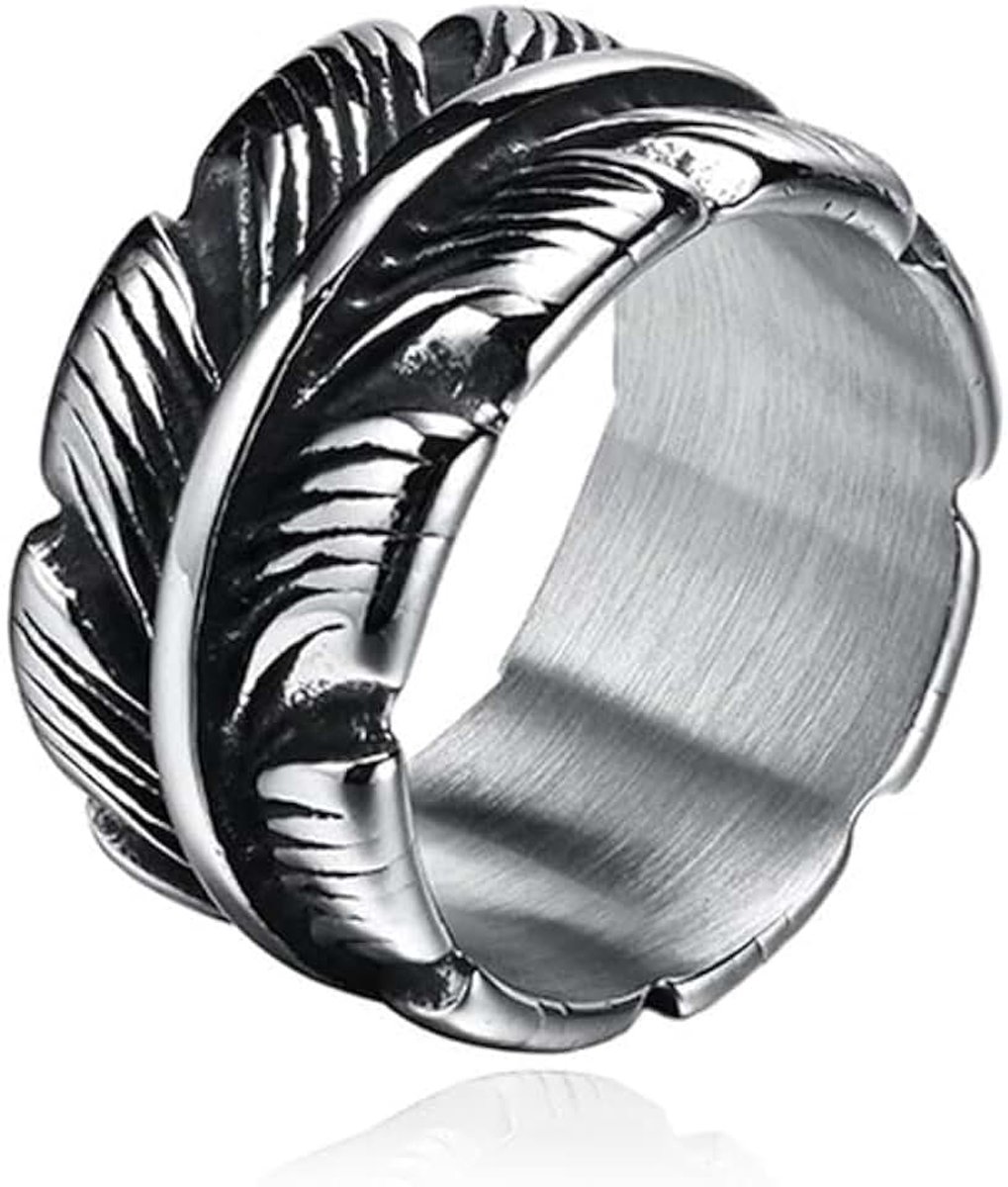 Jewelry Ring voor Mannen - Veer Zilver-20mm