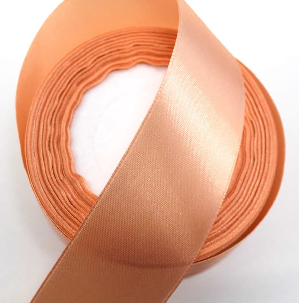22 m satijnen lint 40 mm breed lint cadeaulint decoratief lint Kerstmis bruiloft licht abrikoos