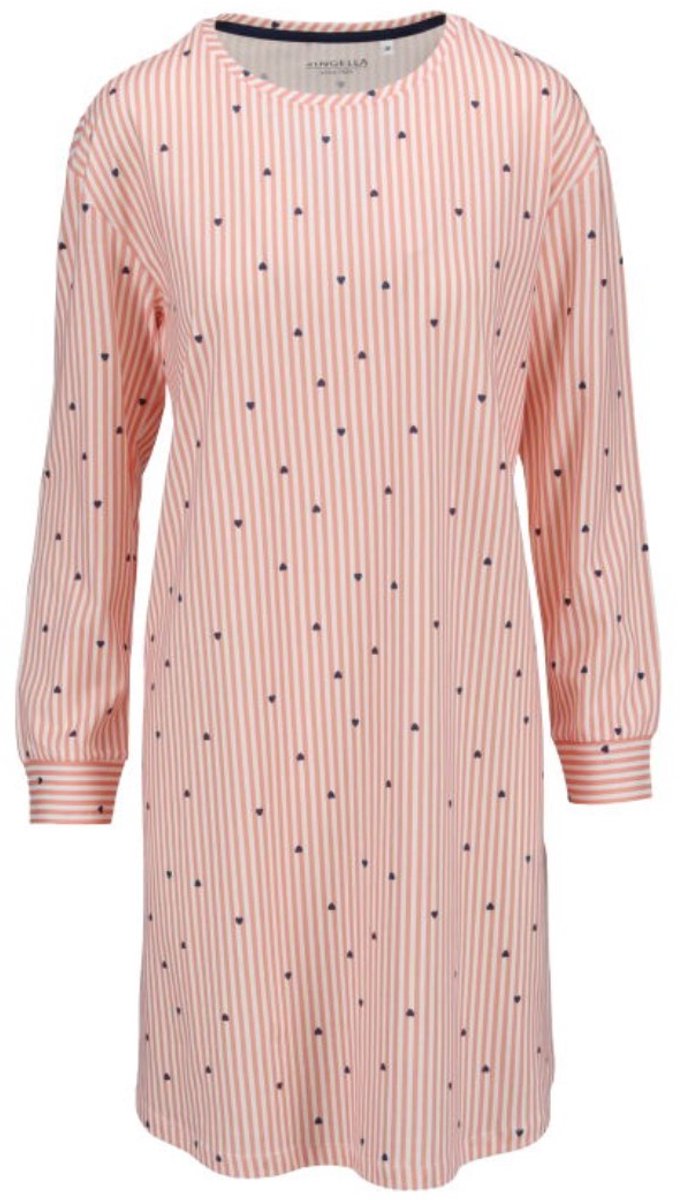 Katoenen dames nachthemd perzik Ringella - Roze - Maat - 48