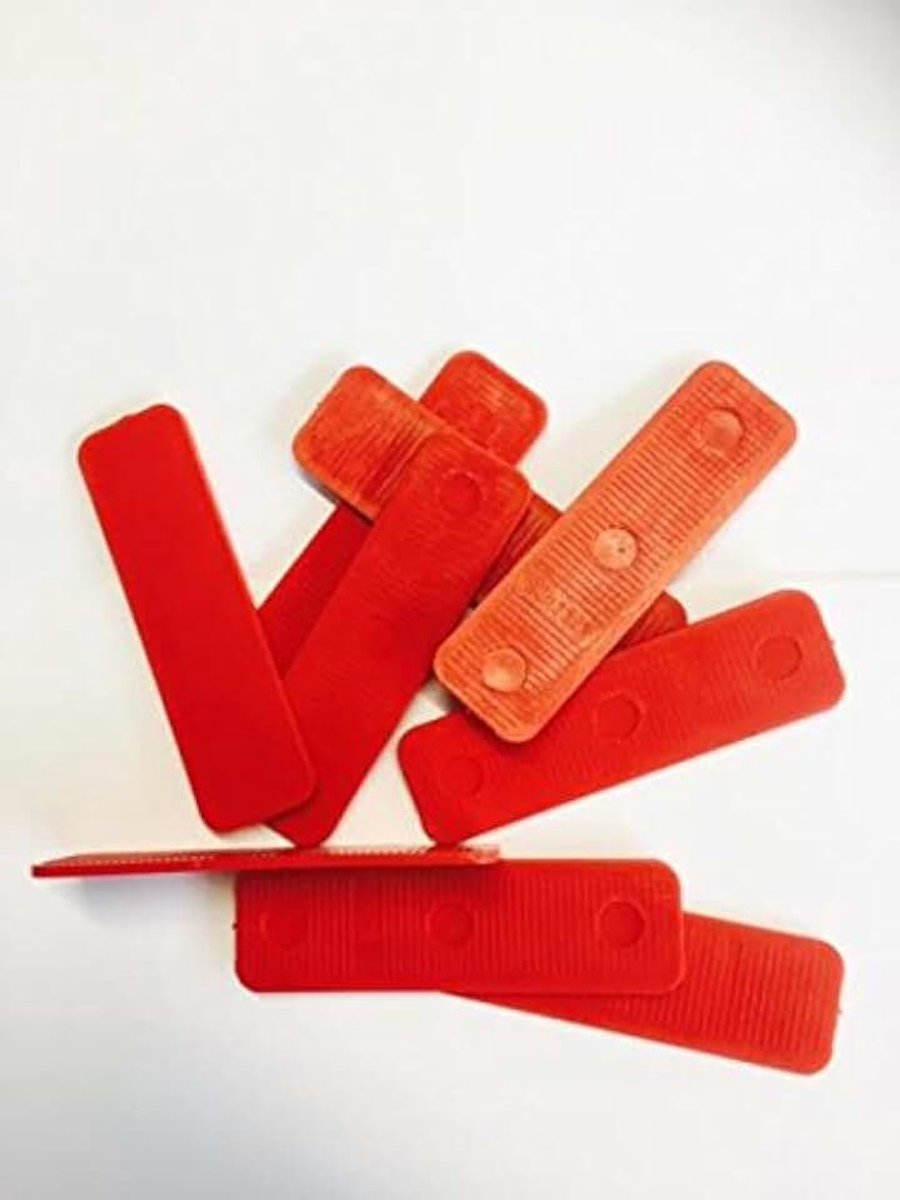 Steunblokken montageblokken beglazingsblokken kunststof blokken 100 stuks Dikte 1 mm - afmetingen 80 x 23 x 1 mm