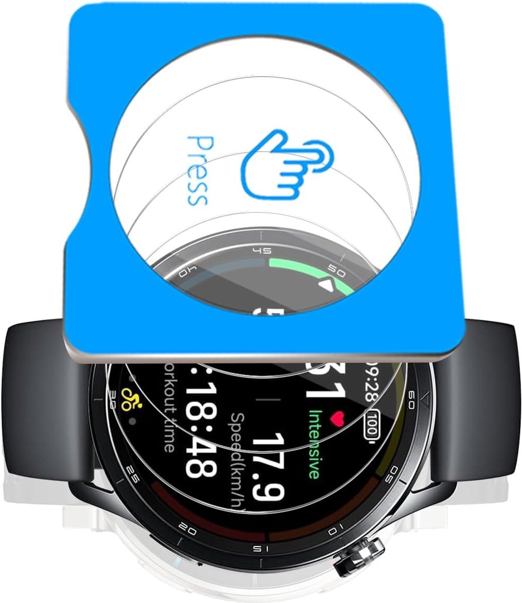 Beschermfolie voor Xiaomi Watch S5 46mm pantserglas, 3 stuks 9H hardheid pantserfolie, HD/krasbestendig/luchtbelvrije displayfolie, pantserbescherming glas displaybescherming voor Xiaomi