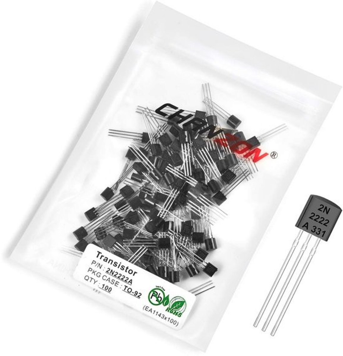 100 Stuks 2N222A NPN Transistor - Elektronische Componenten voor DIY Projecten